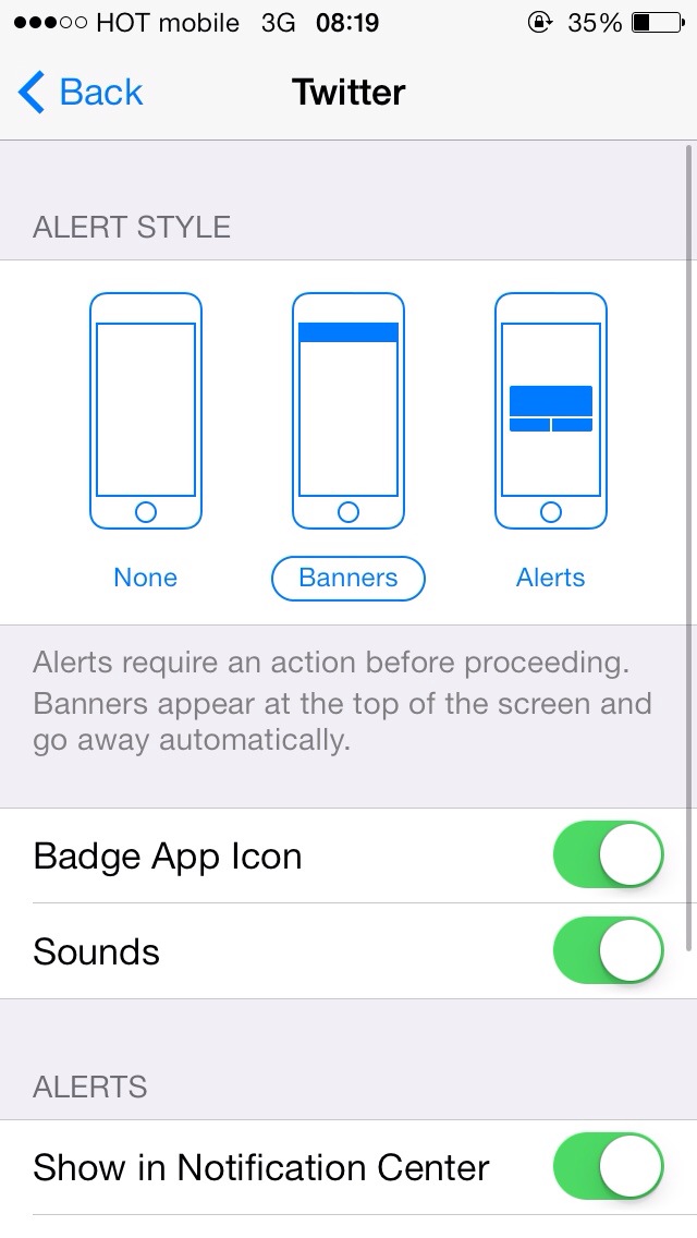 regular iOS notifications regular iOS notifications